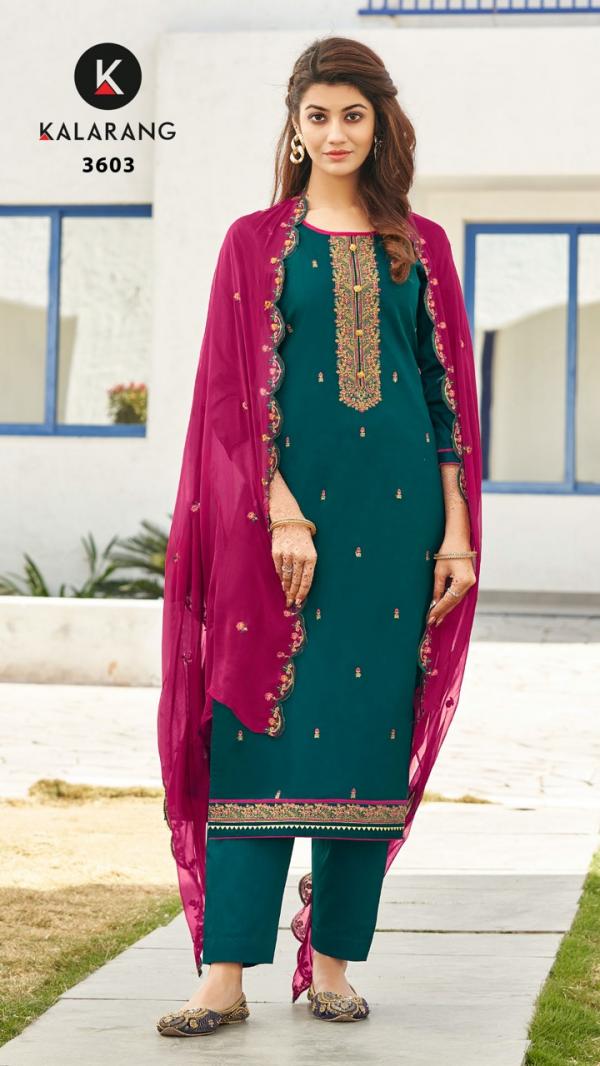 Kalarang Sanjh Designer Occasional Unstich Suits Collection